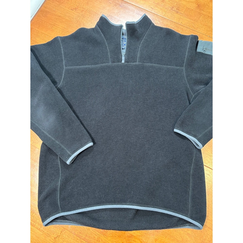 Arc'teryx Covert Fleece Pullover Mens Large Black 1/2 Zip Sleeve Pocket